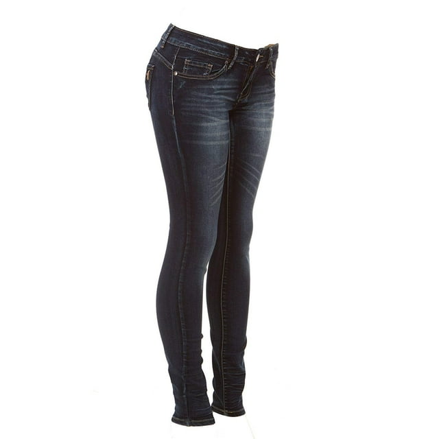 COVERGIRL Jeans Moulants Rehausse-Fesses pour Femmes, Bleu Minuit, Junior 13