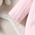thumbnail image 7 of Baby Fleece Footed Jumpsuit Infant Soft Plush Hooded Bear Onesie Newborn Long Sleeve Romper Girls Winter Clothes, Pink, 6 Months, 7 of 7