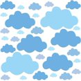 thumbnail image 5 of 7*11,5 cm, 24 pegatinas de pared para niños con nubes - pegatinas decorativas para la pared de la habitación del bebé - azul pastel fácil de aplicar, 5 of 5