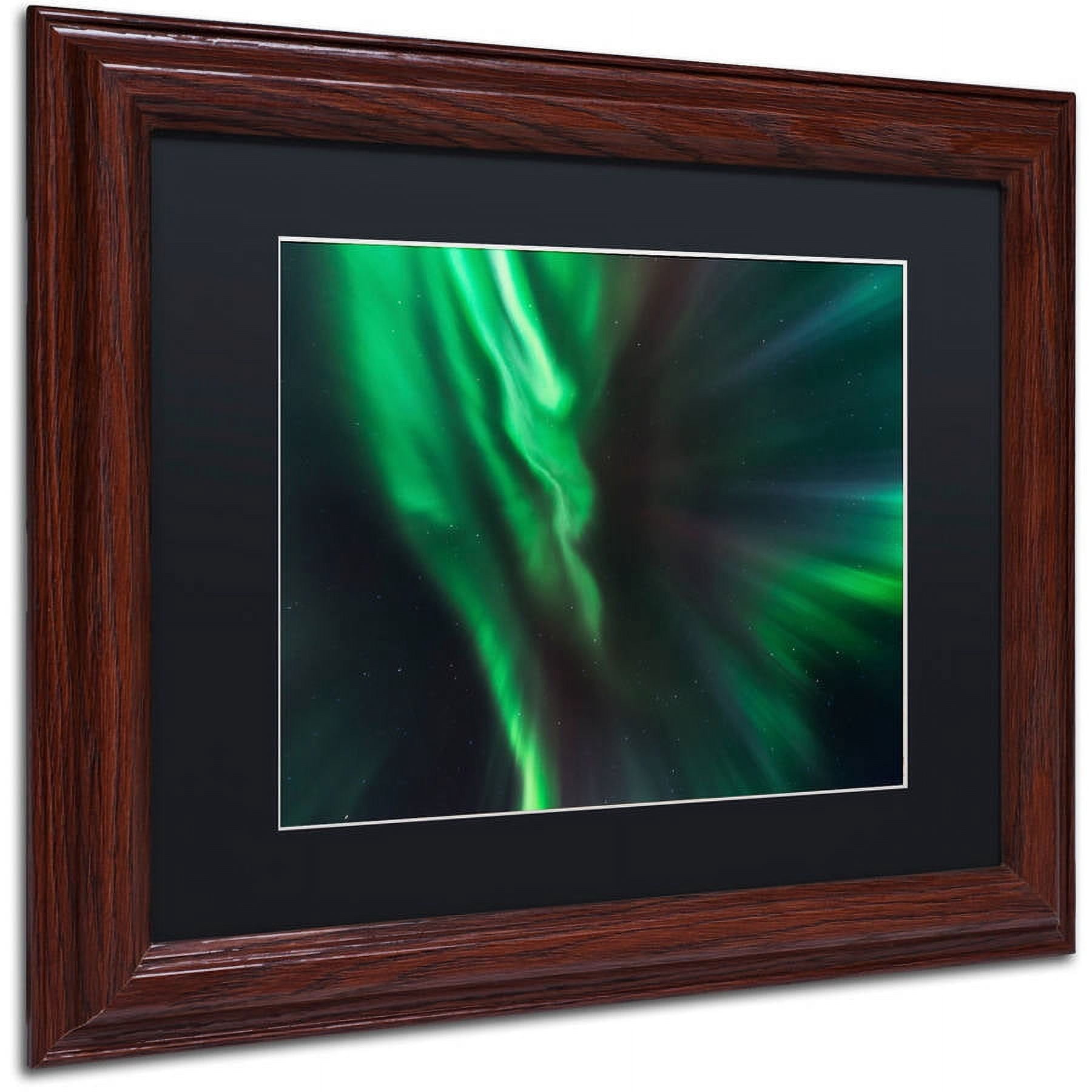 Trademark Fine Art "Lights of Gods" Canvas Art by Mathieu Rivrin, Black Matte, Wood Frame
