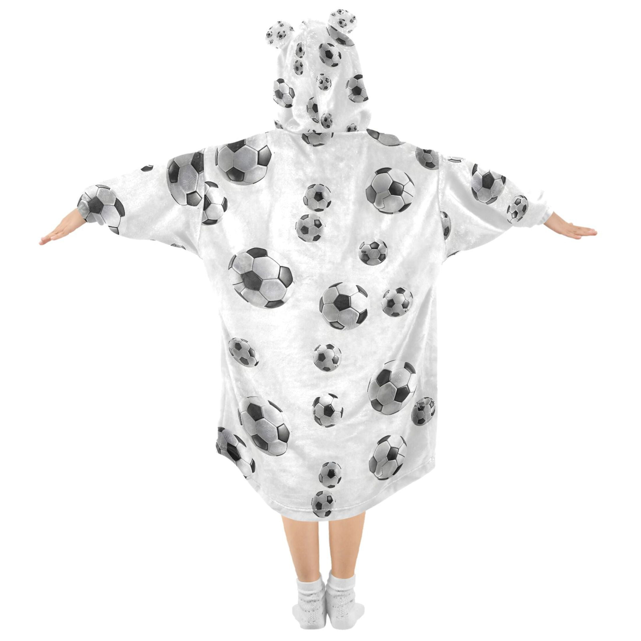 joogoo Blanket Hoodie for Soccer Football Oversize Sweatshirt 3-14 YR L