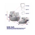 thumbnail image 2 of Lazy Chair with Ottoman,Swivel Chair with Half Moon Storage Ottoman,Round Oversized Swivel Barrel Chair for Living Room,360°Modern Accent Chair with 4 Pillows for Home, 2 of 9