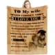 thumbnail image 1 of LHSHID for Wife Birthday for Her Wife Gifts from Husband Romantic Weeding Gift for Women to My Wife Flannel Throw Blankets for Valentines Mothers Day, 1 of 7