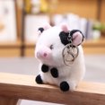 thumbnail image 6 of Anvazise 10cm Plush Keychain Exquisite Bag Decoration Lovely Cow Plush Toy Stuffed Doll Pendant Children Gift Black White, 6 of 11