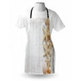 thumbnail image 3 of Seashells Apron Seashells and Starfish with Navy Rope in Vertical Direction Wood Surface Ocean Beach, Unisex Kitchen Bib Apron with Adjustable Neck for Cooking Baking Gardening, Ivory, by Ambesonne, 3 of 3