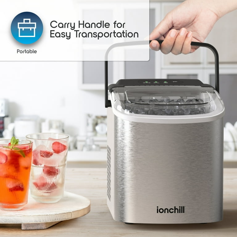 24hrs Portable Quick Cube Ice Machine Countertop Bullet Ice Maker