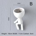 thumbnail image 3 of CAROOTU Resin Plant Pot Human Shaped Succulent Planter Plant Container Wall/Desktop, 3 of 6