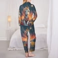 thumbnail image 3 of Pajama Sets for Women 2 Pcs, Starry Sky Cute Horse Button Down Long Sleeve Sleepwear Lounge PJ Sets, 3 of 6