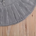 thumbnail image 6 of Girls 2 Piece Set Skirt Ribber Long Puff Sleeve Top Sweater and Short Houndstooth Plaid Skirt Outfit Baby Infant Toddler, 6 of 9