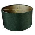 thumbnail image 2 of Granite Gray Burlap Hardback Drum Lampshade 14x14x7, 2 of 4