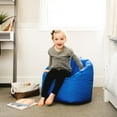 thumbnail image 4 of Big Joe Milano Child-Sized Bean Bag Chair for Kids Bedroom and Reading Nook, Sapphire, Durable Easy-Clean Polyester Nylon Blend, Refillable, 4 of 8