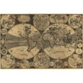 thumbnail image 3 of Godson, W. 14x11 Black Modern Framed Museum Art Print Titled - World Map with Planets, 3 of 5