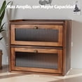 thumbnail image 2 of Caja para Pan de Madera - Contenedor Organizador de Pan para Encimera de Cocina - Bandeja de Almacenamiento de Pan de 2 Niveles - Gran Capacidad - Organizador de Alimentos para Despensa o Estante, 2 of 8