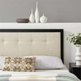 thumbnail image 5 of Pemberly Row Modern Fabric Tufted King Headboard in Beige/Black, 5 of 8