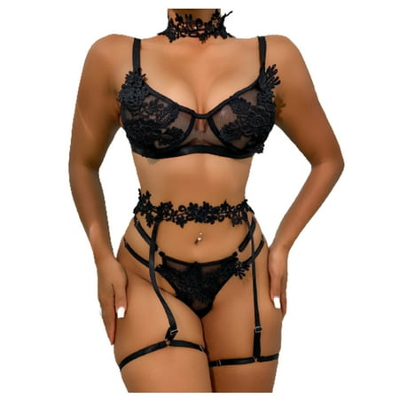 

Hesxuno Women Underwear Bra Panties Underclothes Underpants Garter Belt Lingerie Roleplay Sets
