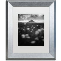 Trademark Fine Art "Mont Saint Michel" Canvas Art by Mathieu Rivrin, White Matte, Silver Frame