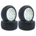 thumbnail image 2 of Paquete de 4 ruedas y neumáticos perfke 1/10 para HSP 94166 94107 94106 modelo blanco, 2 of 3