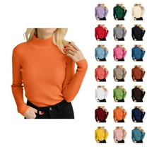 Sweaters for Women 2025 Fall Winter Long Sleeve Turtleneck Slim Fit Jumper Bottoming Shirt Womens Pullover Sweaters