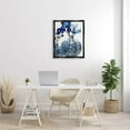thumbnail image 2 of Modern Blue Floral Ornate Vase Botanical & Floral Graphic Art Jet Black Framed Art Print Wall Art, 2 of 6