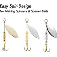 thumbnail image 4 of 100 Pack Folded Spinner Clevises for Fishing Inline Spinner Lure Making Accessories Freshwater Spinnerbait Blade Alabama Walleye Rig Brass 0.24*0.16"-100pk, 4 of 7