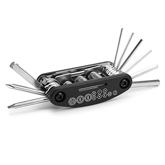 MMOBIEL 16 in 1 Bike Repair Multi-Tool, Portable, Foldable Bicycle Multi Functional Essential Bike Tool Kit