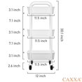 thumbnail image 3 of Organizador de almacenamiento CAXXA de 3 niveles, metal laminado, blanco, 3 of 9