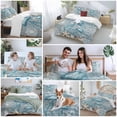 thumbnail image 5 of 3 Piece Blue Jellyfish Coastal Duvet Cover Set California King,Microfiber Comforter/Quilt Cover with Corner Ties and 2 Pillowcases,Summer Beach Nautical Starfish Coral Bedding with Zipper Closure, 5 of 8