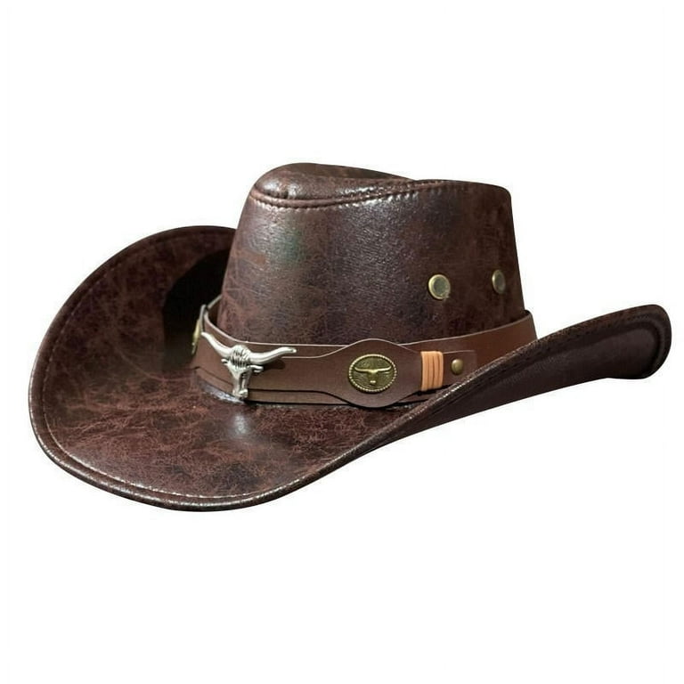 pinyuzog Vintage Western Cowboy Hat Ox Head Belt Rivet pinyuzog Vintage Western Cowboy Hat Ox Head Belt Rivet