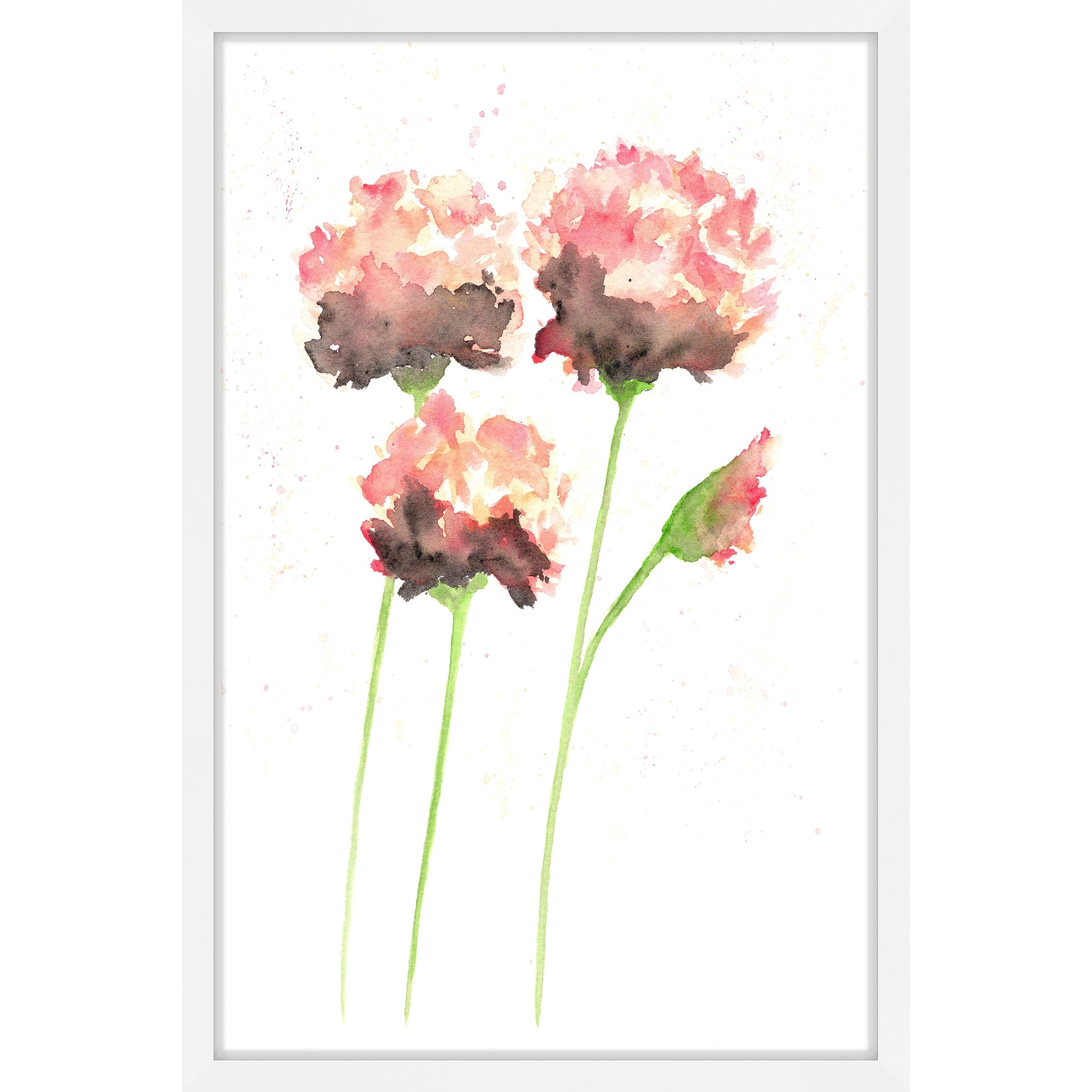 "Peach Poppies" Framed Painting Print