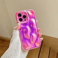 thumbnail image 2 of Funda brillante para iPhone 11, bonita y moderna, con forma de metal 3D, brillante y colorida, para mujeres y niñas, color rojo fluorescente., 2 of 5