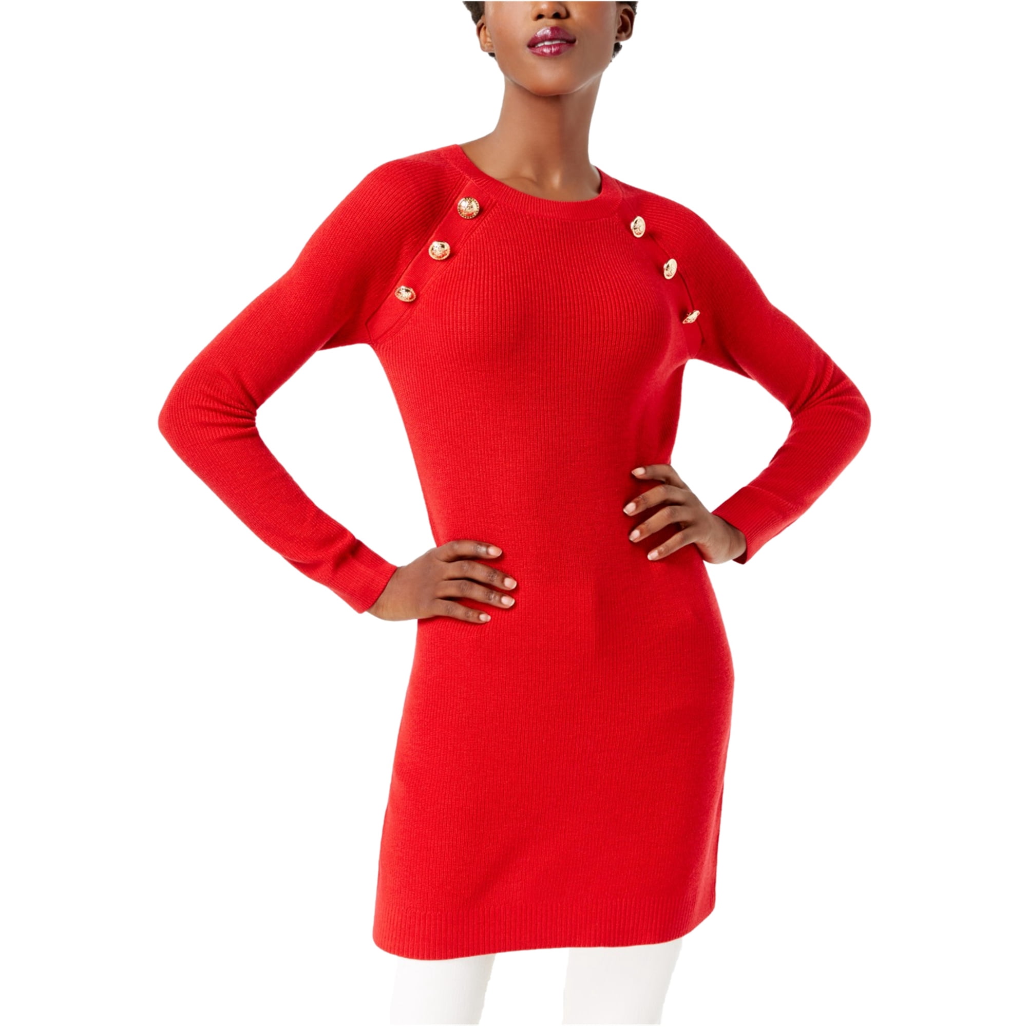 I-N-C Womens Embellished Tunic Sweater 