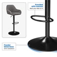 thumbnail image 4 of Yaheetech Height Adjustable Upholstered Bar Stools with Backrest for kitchen, Set of 2, Gray, 4 of 12