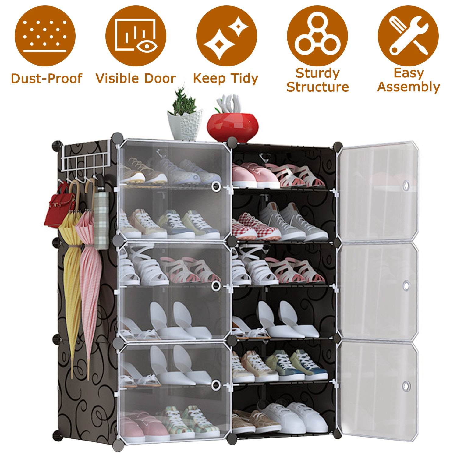 Bulk Buy China Wholesale New Polyester Durable 24 Pocket Metal Hooks Over  The Door Shoe Organizer $3.2 from Huangyuxing Group Co. Ltd