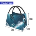 thumbnail image 2 of Disketp Ice Blue Ocean Cute Dolphin A Bolsa Térmica Estampada, Bolsa Térmica Aislante para Almuerzo, Playa y Campamento, 2 of 6