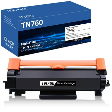 TN760 Toner Cartridge Replacement Compatible for Brother TN-760 TN730 TN-730 High Yield Compatible with DCP-L2550DW HL-L2350DW HL-L2370DW HL-L2370DWXL HL-L2395DW MFC-L2710DW (Black, 1Pack)
