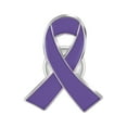 thumbnail image 1 of Elegant Ribbon Lapel Pin for Awareness Heart Shaped Silk Ribbon Fashion Pin for Clothing Bags and More Cancer Support Accessible Accessory, 1 of 4
