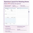 thumbnail image 3 of Cuaderno de Reuniones WEMATE Planificador de Trabajo B5 Morado con Bolsillo, 3 of 9
