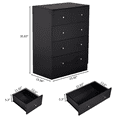 thumbnail image 4 of GZXS 5 Drawer Dresser, Modern Chest of Drawers for Closet, Bedroom, Living Room, Easy Assembly, Black, 4 of 10
