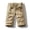 Khaki, variant on Men Shorts Cargo Work Shorts for Men Multi Pockets Zipper Button Shorts Solid Color Casual Comfy Loose Fit Training Running Workwear Pants Black M