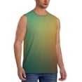 thumbnail image 2 of Balery Orange To Teal Gradient Camisetas sin mangas para hombre, absorbe la humedad y protege contra el mal olor.-Medium, 2 of 7