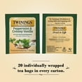 thumbnail image 2 of Twinings Peppermint & Creamy Vanilla Tea - A Crisp, Balanced Herbal Tea, Formerly Buttermint, Naturally Caffeine-Free Tea Bags, Individually Wrapped, 20 Count (Pack of 2), 2 of 6