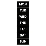 MasterVision Calendar Magnetic Tape, Days Of The Week, Black/White, 2" x 1" -BVCFM1007