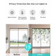 thumbnail image 4 of Window Privacy Film Eucalyptus Leaf Stained Glass Window Film Decorative Sun Block Window Cover Weeping Botanical Summer Flowers Window Clings Static Adhesive Sticker for Bathroom 23.6"x59", 4 of 7