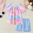 thumbnail image 2 of Summer Toddler Girl Clothes Girl Clothes Size 6 Toddler Baby Girl Summer Clothes Short Sleeves T-Shirt Tops + Shorts Cute Outfits Set Pink 18-24 Months Girls Summer Set 1-6 Years,3-4 Years, 2 of 5