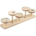 thumbnail image 1 of 5-Layer Round Tired Wooden Jewelry Display Riser Stands Moccasin 39x7.5x11cm, 1 of 7