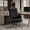 Black, variant on HomePerch Executive Office Chair Big and Tall, High Back PU Leather Swivel Desk Chair with Padded Armrests & Spring Cushion, 350lbs Capacity Brown