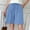 Blue, variant on Shorts for Women Wide Leg High Waisted Pink Bermuda Knee Length Comfy Cotton and Linen Shorts with Pockets