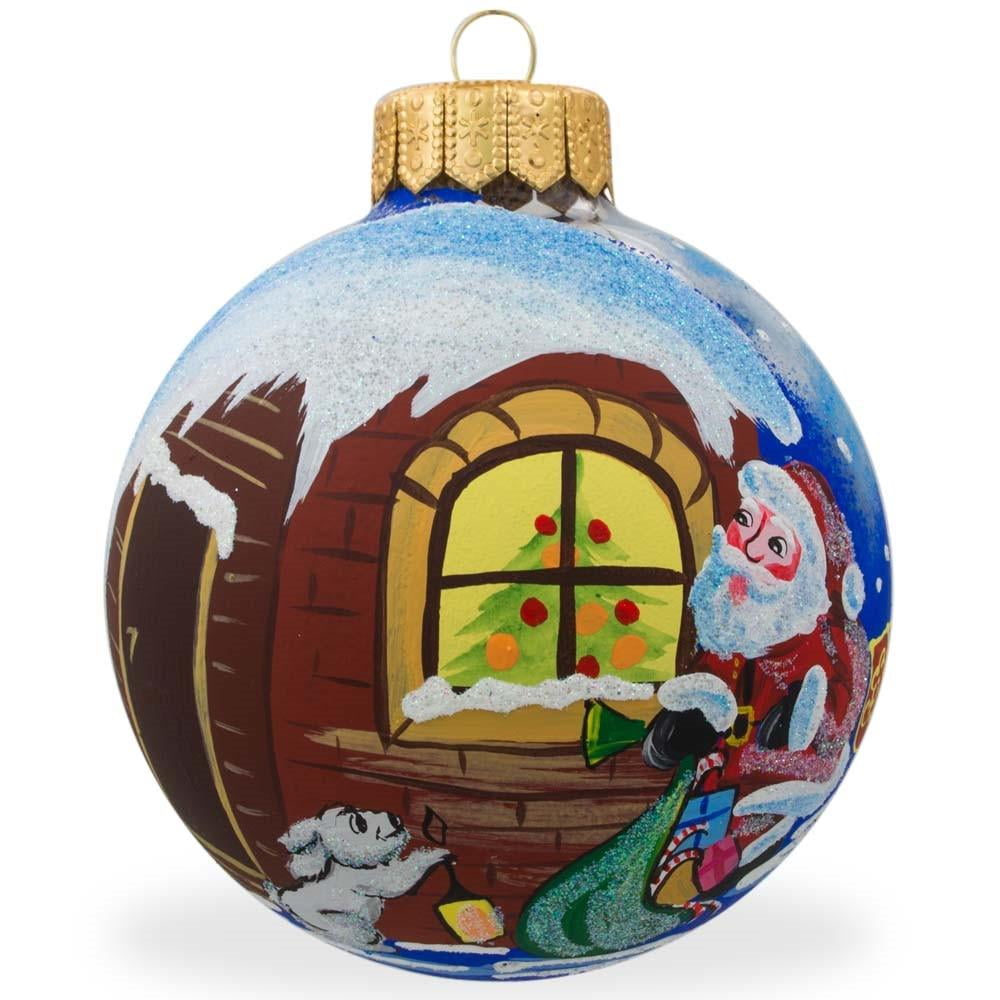 BestPysanky Santa Christmas Night w/ Reindeer and Gifts ...