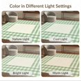 thumbnail image 7 of ODIKA 9'x12' Washable Area Rug Non-Slip, Chair-Friendly Mint Decorative Gingham Grid Contemporary Plaid Neutral Checkered for Dining Room, Basement, Large Office, 7 of 7