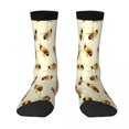 thumbnail image 5 of Calcetines de algodón transpirables con diseño de abejas para hombre, calcetines largos para deportes al aire libre, 5 of 5